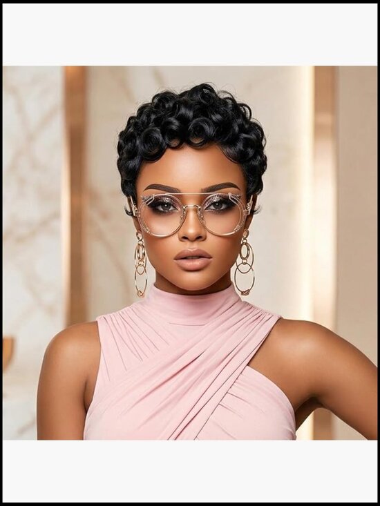 Short Pixie Cut Wig Human Hair Lightweight Glueless Layered Bob for Women main image 5